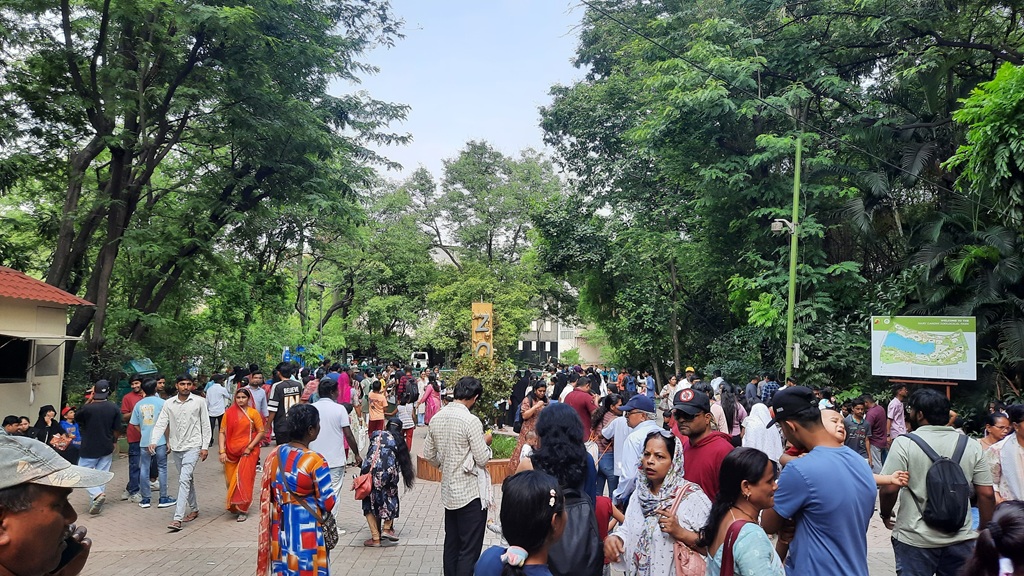Heavy rush at Katraj Zoo
